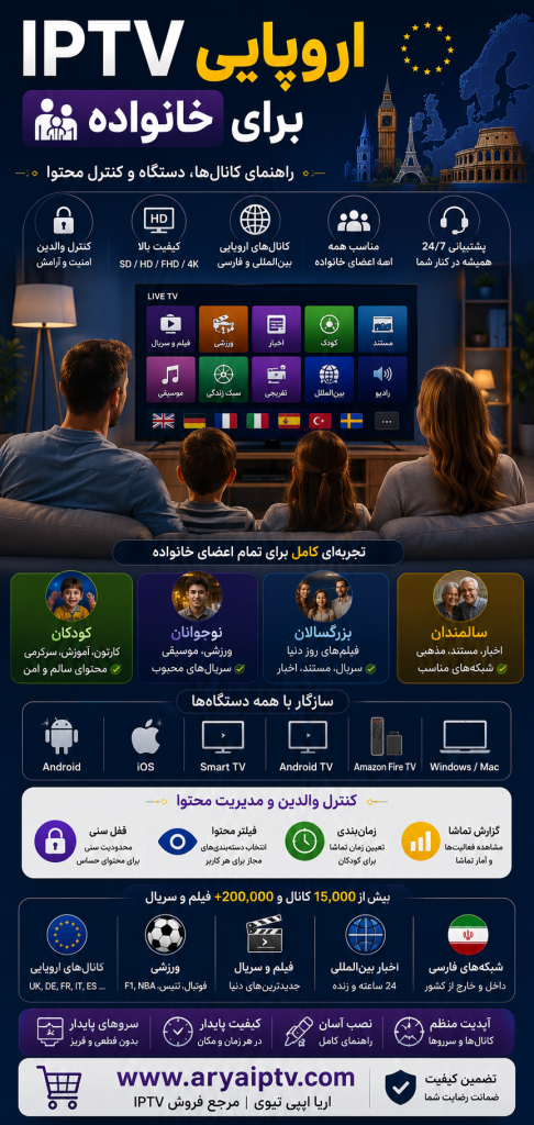 IPTV اروپایی برای خانواده و انتخاب کانال های اروپا